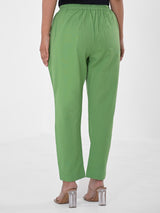 Pea Green Cotton Pants