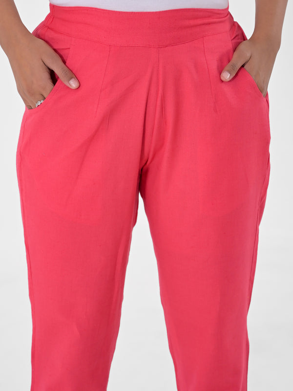 Imperial Red Cotton Pants