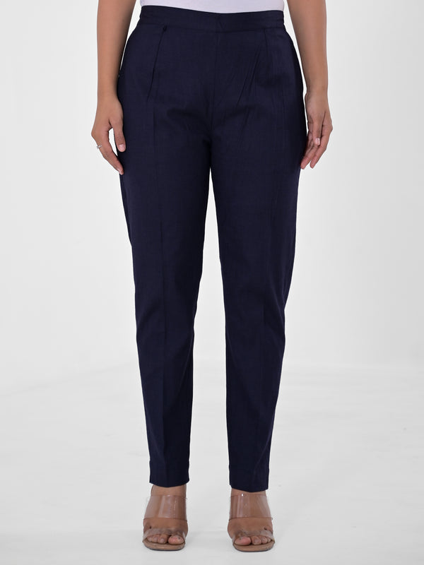Navy Blue 4-Way Stretchable Pants