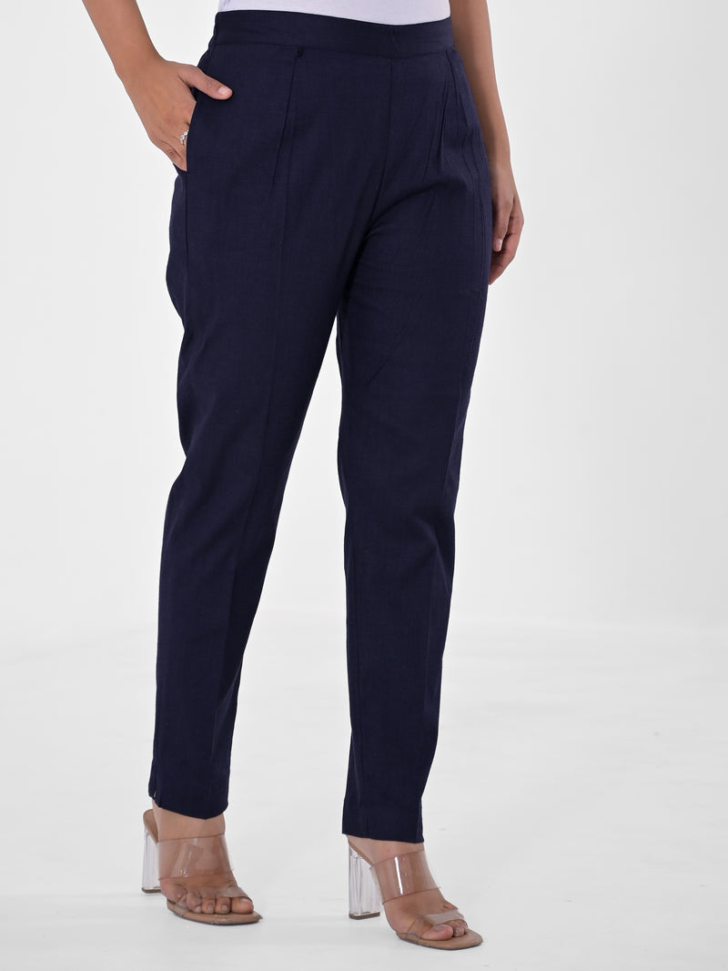 Navy Blue 4-Way Stretchable Pants