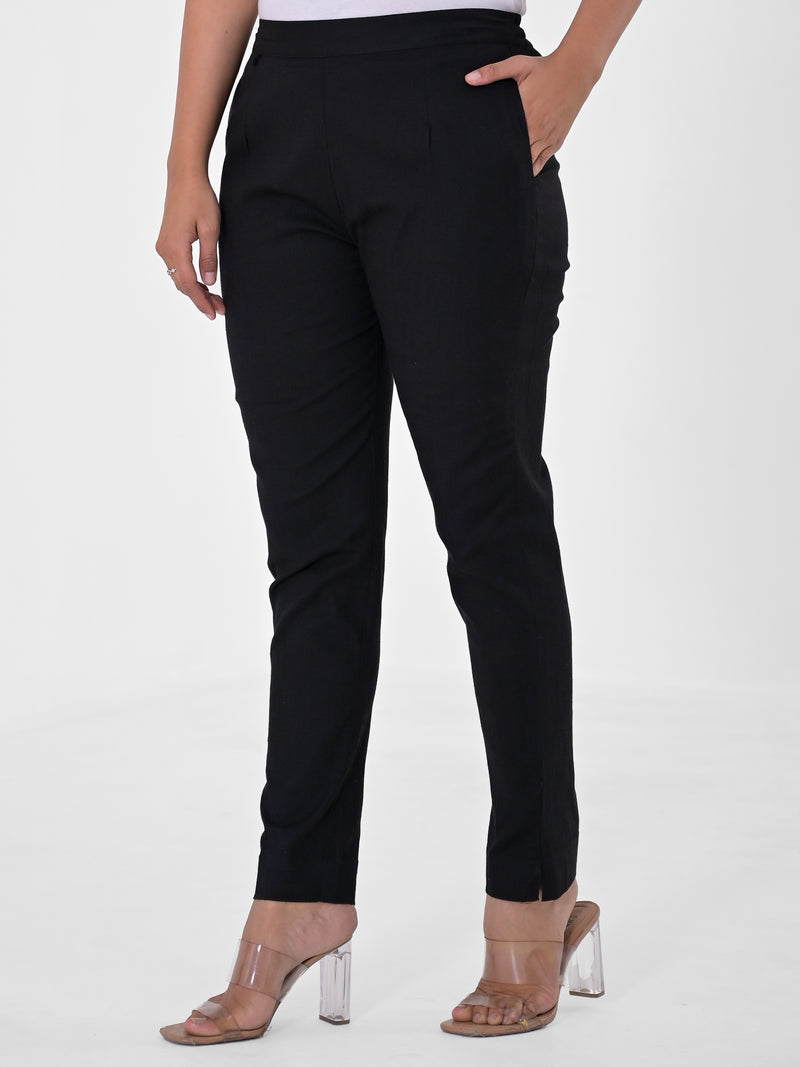 Black 4-Way Stretchable Pants