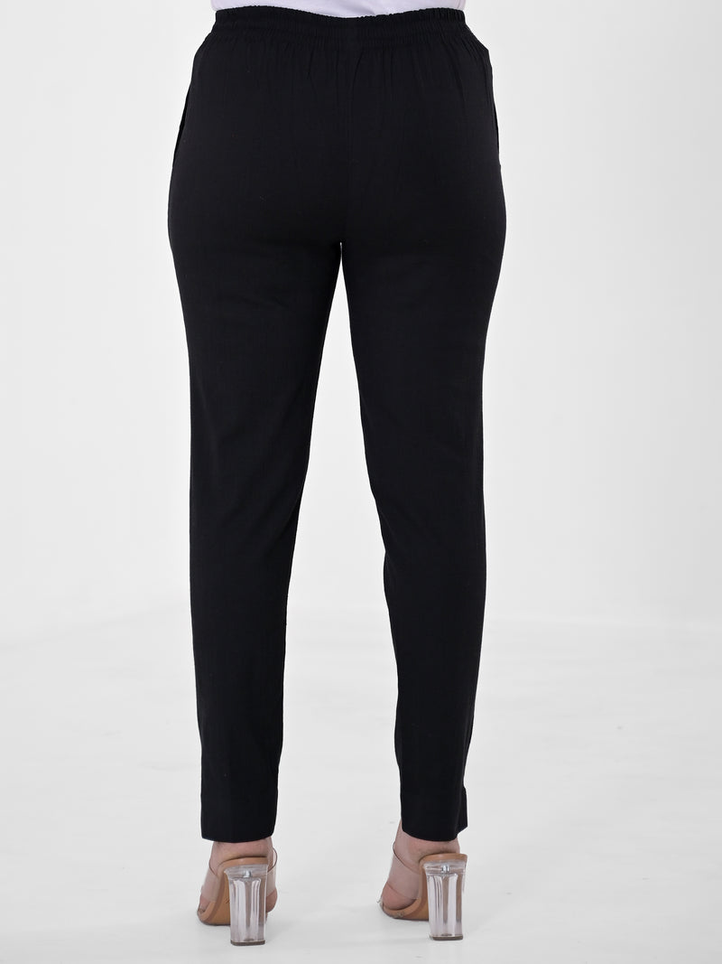 Black 4-Way Stretchable Pants