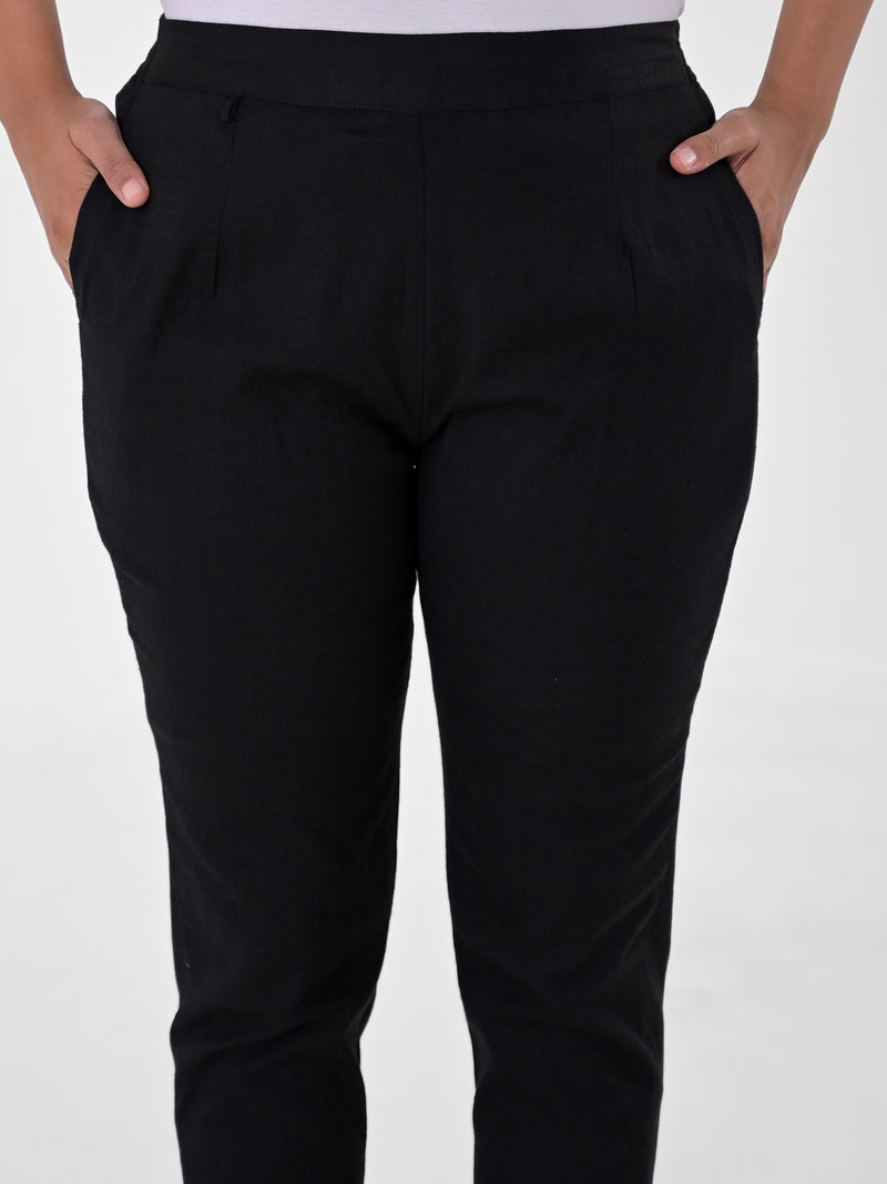 Black 4-Way Stretchable Pants