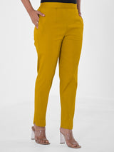 Mustard 4-Way Stretchable Pants