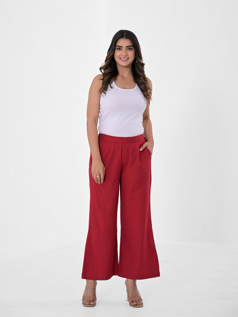 Maroon Palazzo pant