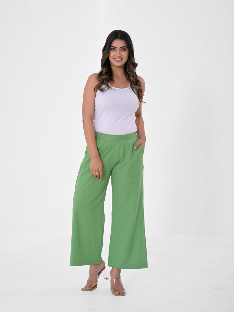 Pea Green Palazzo pant