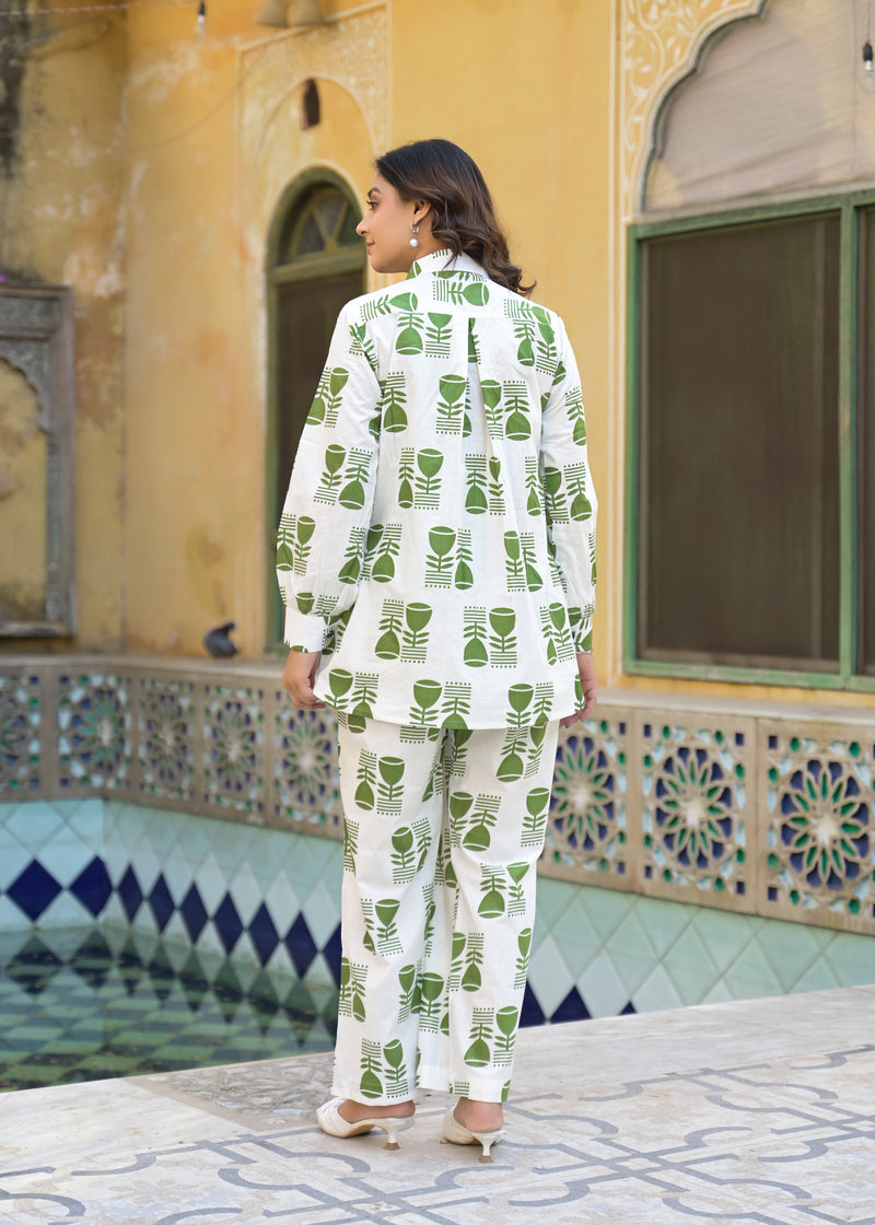 Amor Green Printed Co-Ord Set