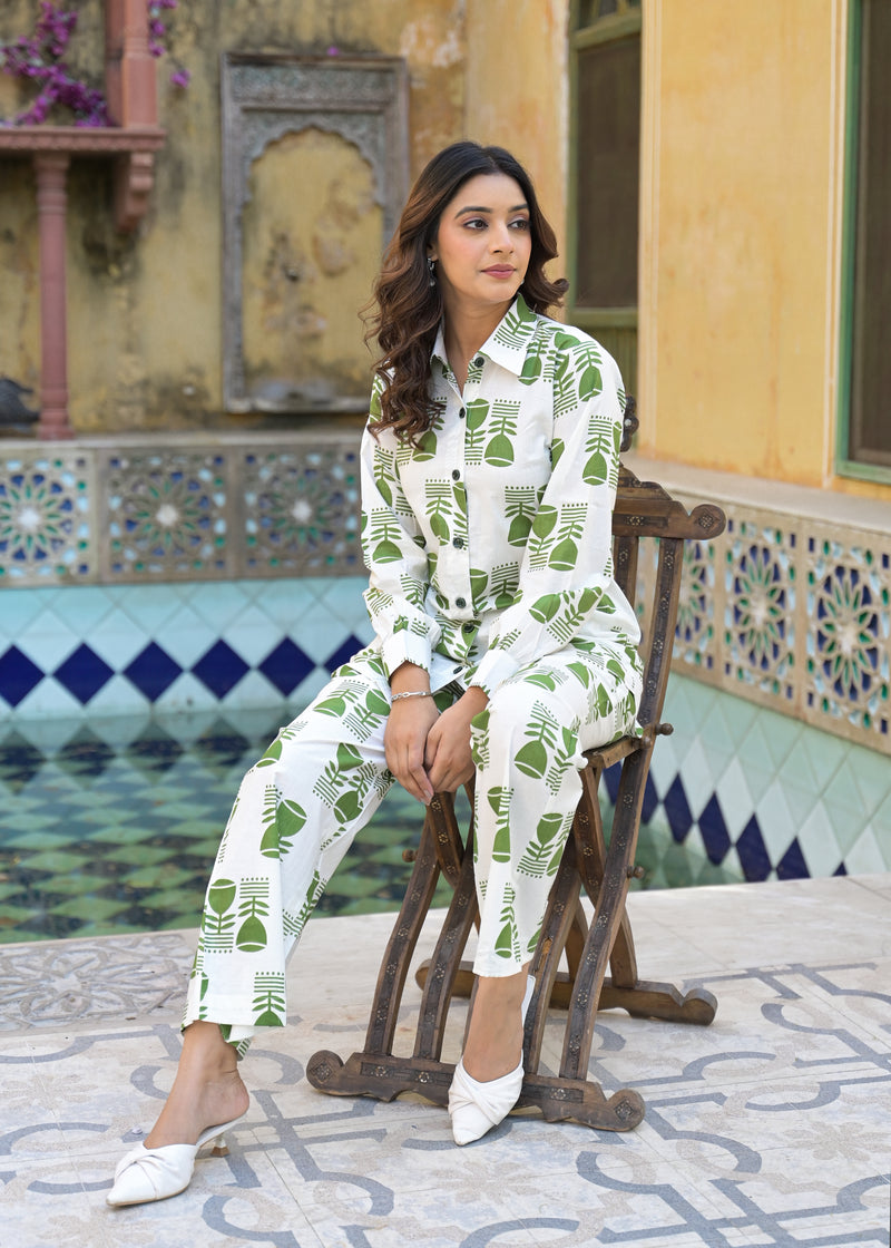 Amor Green Printed Co-Ord Set