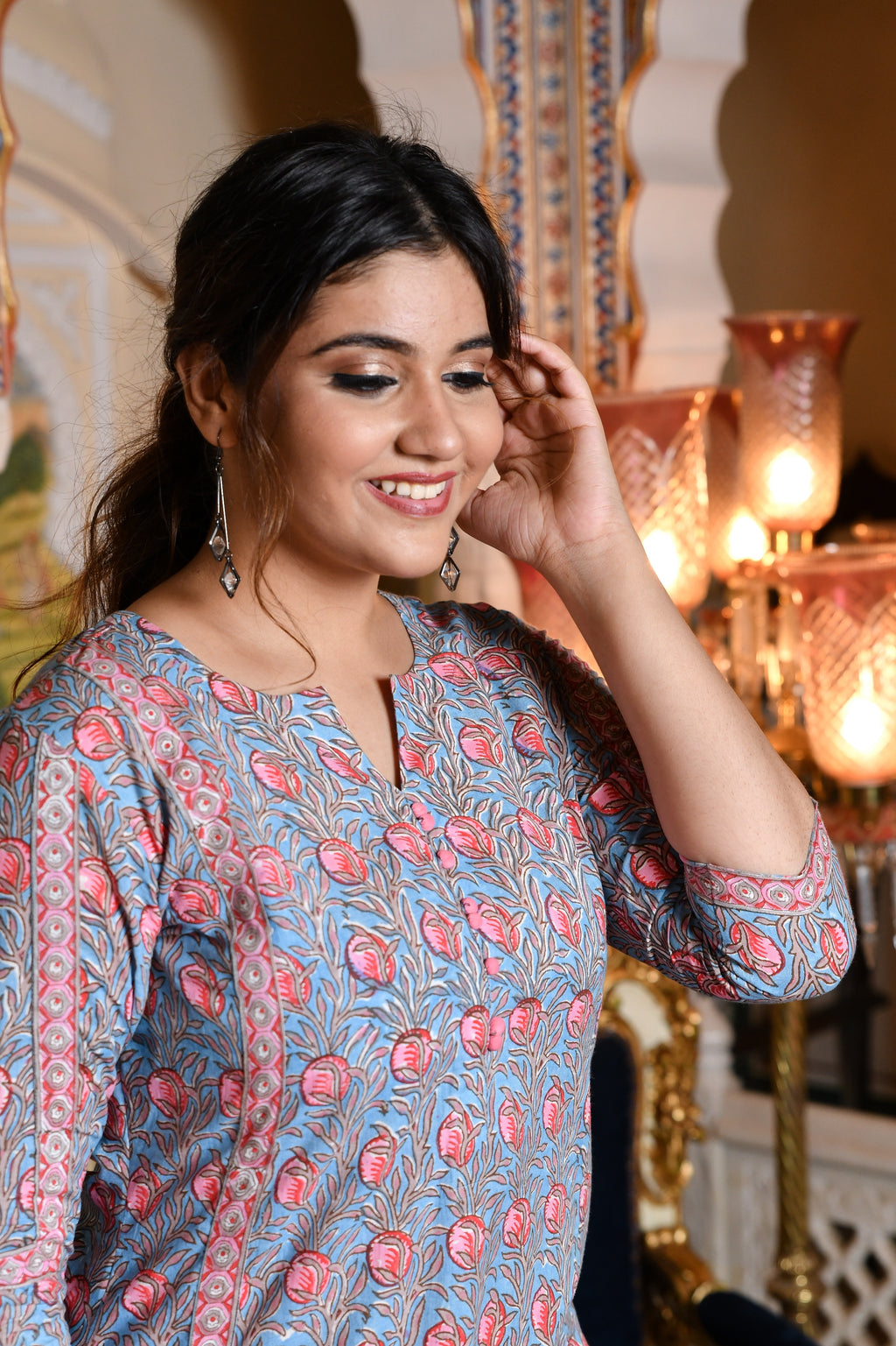 Rose Butti Handblock Cotton Straight Fit Suit Set rose-butti-handblock-cotton-straight-fit-suit-set