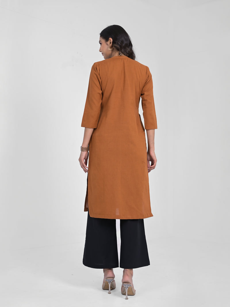Umber Airey Linen Long Kurta