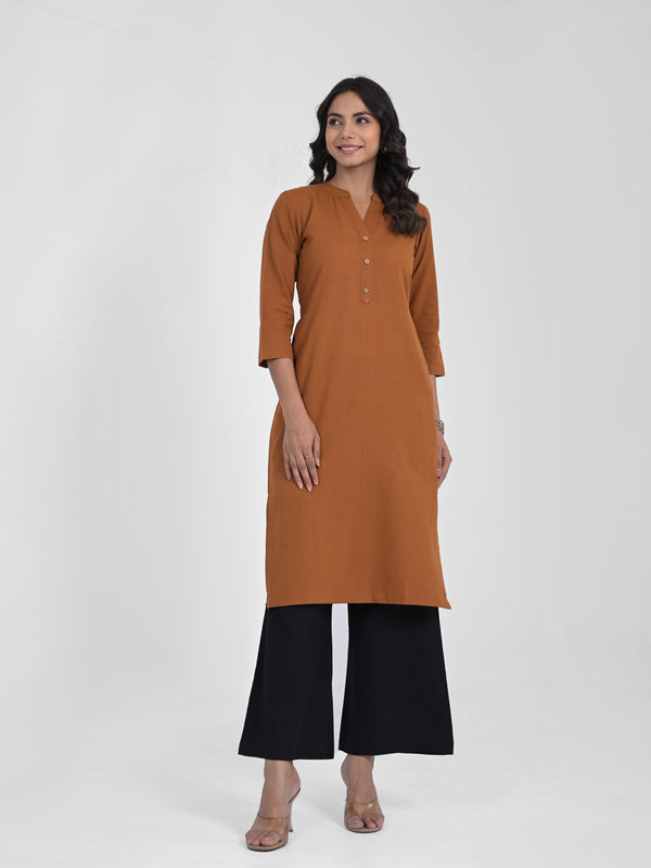 Umber Airey Linen Long Kurta