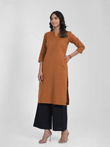 Umber Airey Linen Long Kurta