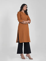 Umber Airey Linen Long Kurta