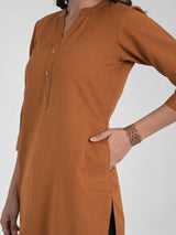Umber Airey Linen Long Kurta