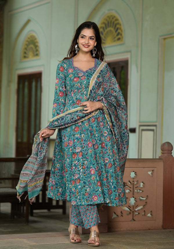 Anisa Block Printed Cotton Unstitched Suit set