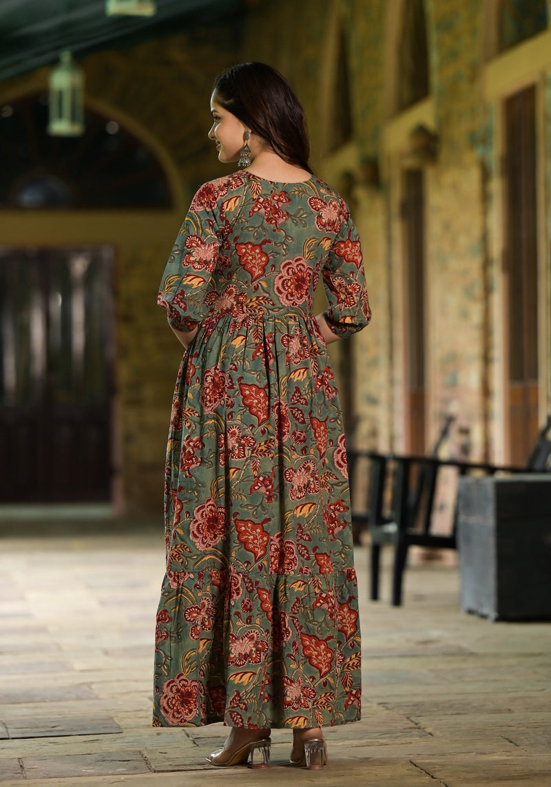 cotton gathered dress St. Agni Women's Cotton Gathered Dress