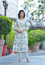 Jhilmil Floral Cotton Straight Suit Set