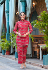 SUHANA RED COORD SET