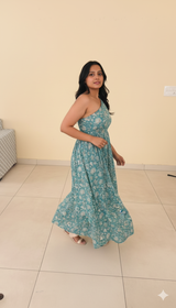 Teal Whisper One-Shoulder Dress