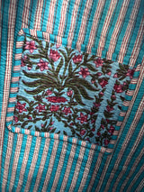 Neelambar blue quilted tote bag