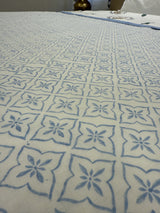 Valley Bloom White Reversible Handblock Printed Cotton Double Bed Ac Quilt