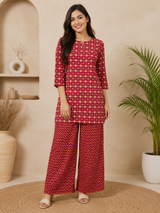 Aadhya Royal Elegance Cotton Kurta Pant Set