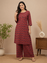 Varnika Regal Motif Premium Cotton Co-Ord Set