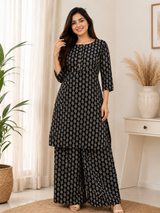 Urban Black Luxe Cotton Co-Ord Set