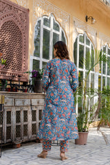 Neel Garden Cotton Handblock Printed Suit Set