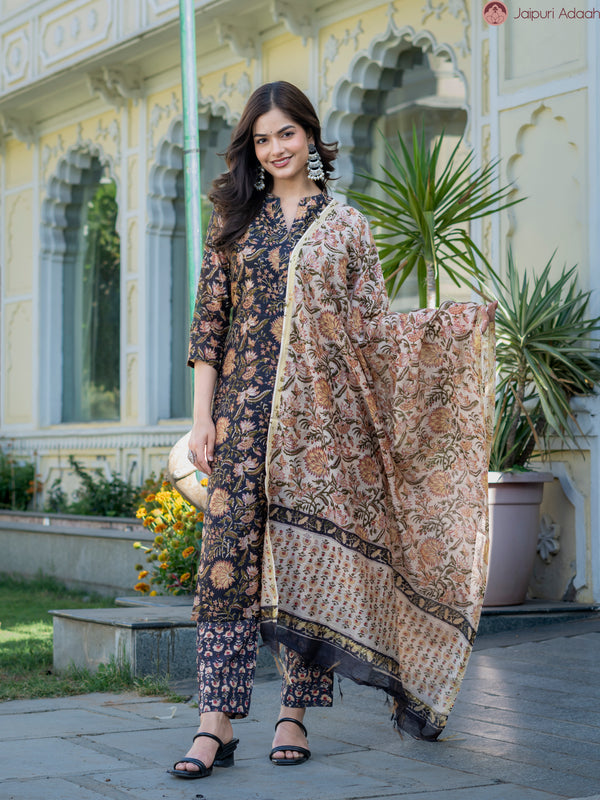 chinese dress ladies Jaipuri Floral Cotton Halter Neck Maxi Dress main image 0