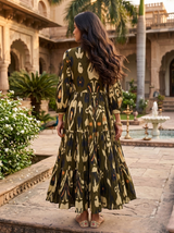 Inaaya Gulmohar Grace Tiered Cotton Midi Dress