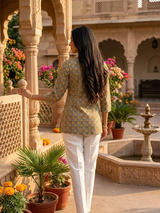 Sitara Classic Buti Print Cotton Short Kurti