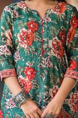 Vrinda Chanderi Silk Straight Fit Kurta Pant Set