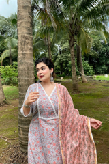 Sabrina Lace Detailed Handblock Kurta With Pant Only