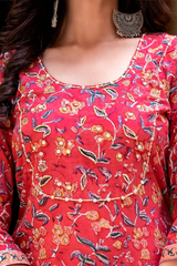 Hoor block printed Handwork Suit Set