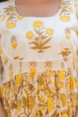 Noor-e-Peeli Palace Mustard Printed Kurta and Pant Only