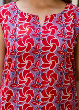 Pihu Handblock Floral Kurta and Pant Set