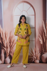 Sunflower yellow cotton co-ord set