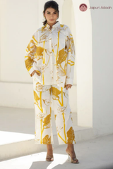 Castel yellow cotton co-ord set