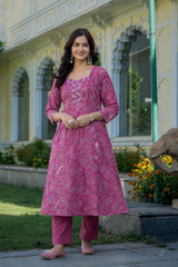 Devanshi Rani Pink Classic Cotton Kurta Pant Only