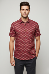 Kairav Maroon Cotton Men’s Shirt