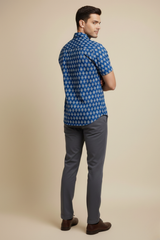 Riyaan Blue Cotton Men’s Shirt