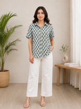 Florique Wildflower Printed Crepe Shirt