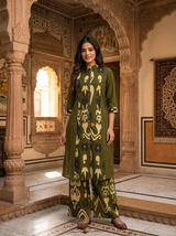 Royal Mehreen Ikat Ethnic Cotton Co-Ord Set