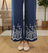 Azure Indigo Embroidered Denim Co-Ord Set