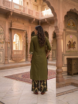 Royal Mehreen Ikat Ethnic Cotton Co-Ord Set