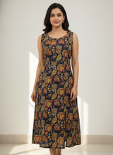 • Noorika Vintage Floral Indigo Kurti