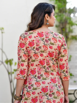 Red Roses Short kurta