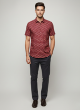 Kairav Maroon Cotton Men’s Shirt