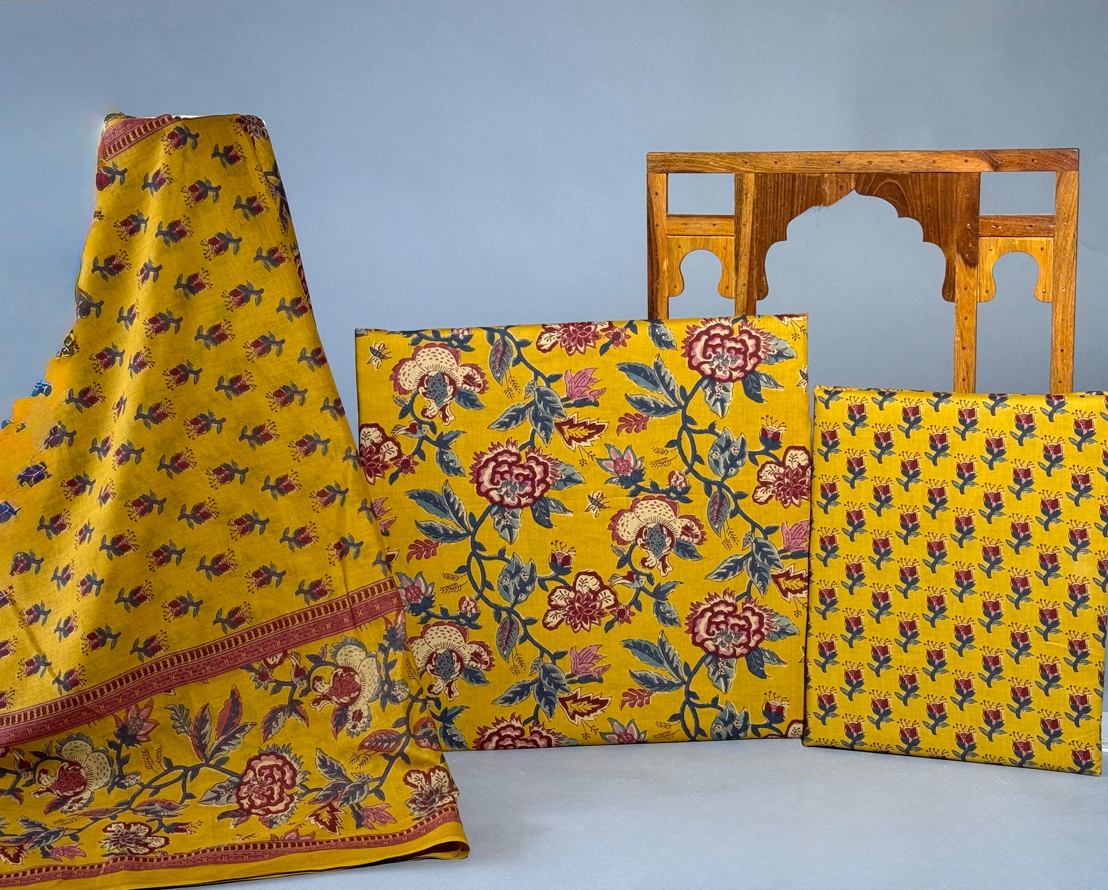 Wine Floral Print Muslin Suit Set with Pure Chiffon Dupatta main image 1